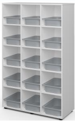 Стеллаж для обуви 15 ячеек (с ящиками) 